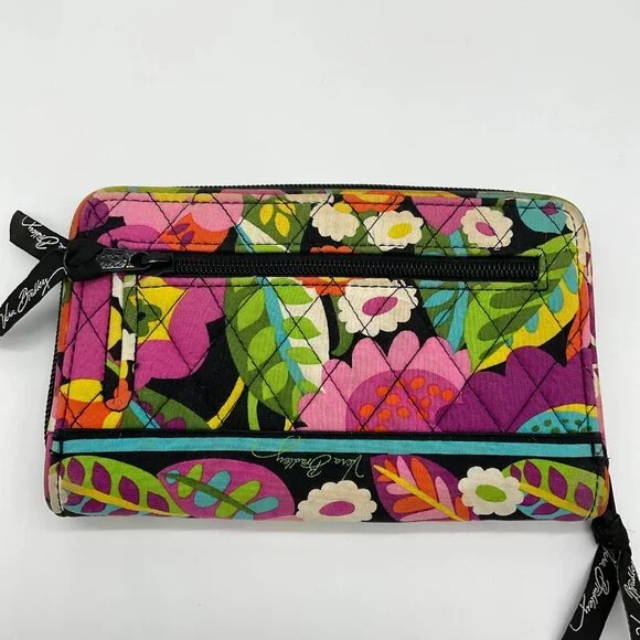 VERA‎ BRADLEY FLORAL TURNLOCK CLASP WALLET Quilted - Picture 3 of 6